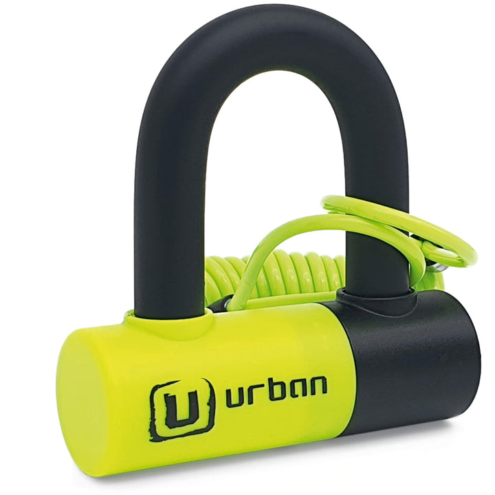 Urban UR59 Bremsscheibenschloss Mini Bügelschloss Motorrad Fahrrad Roller E Scooter Schloss, 14mm, U