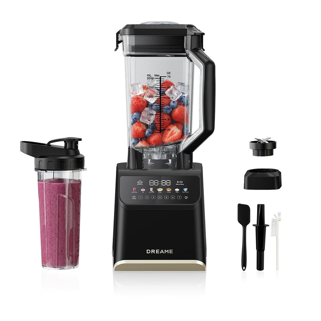 dreame BlendLogic™ Hochleistungs-Mixer, iDetect™-Technologie, 2 Tritan™ Mixbecher (2,0 L & 700 mL),