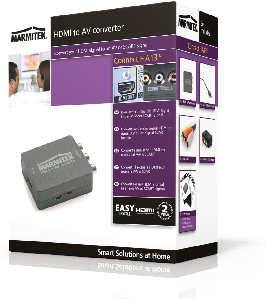 HDMI zu SCART Adapter - Marmitek Connect HA13 - Digital Video Konverter - RCA - Composite - PAL - NT