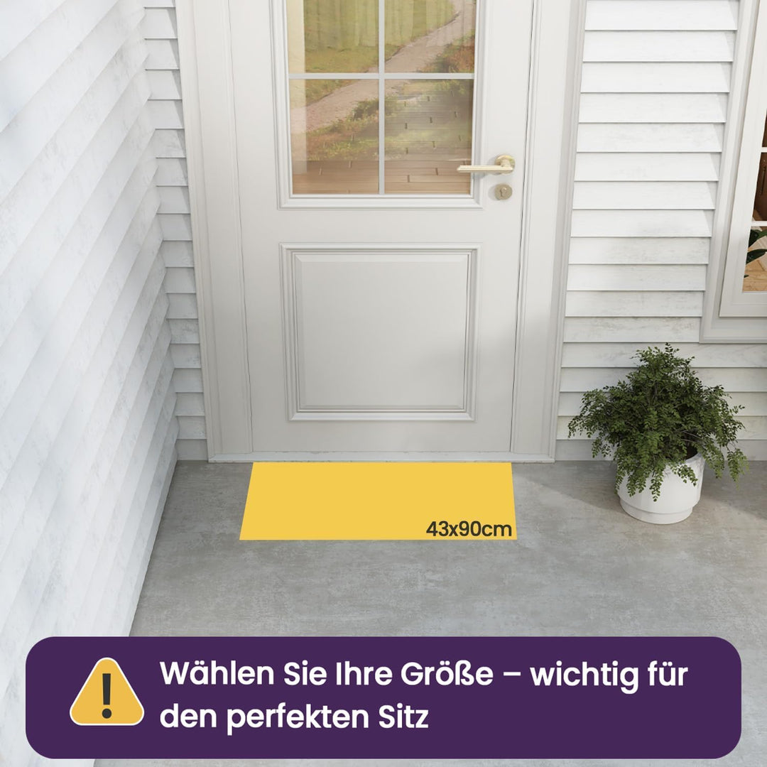 DEXI Fussmatte Aussen 43 x 90 cm, rutschfest Schmutzfangmatte mit Noppen, Wasserdicht Fussabtreter A