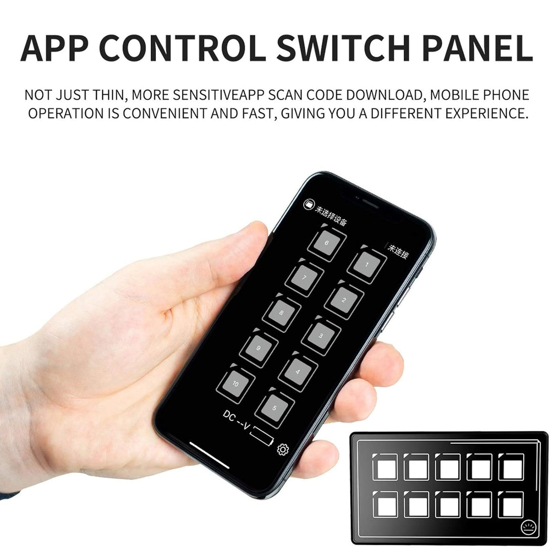 KIMISS Toutch-Schalttafel, 10P-Membransteuerungsschalttafel Bluetooth-APP-Steuerung mit LED-Hintergr