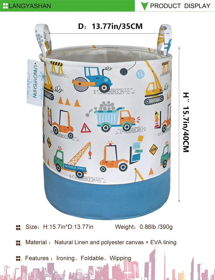 LANGYASHAN Aufbewahrungskorb, Baumwolle, faltbar, für Mädchen, Wäschekorb, Spielzeugkorb, Geschenkkö