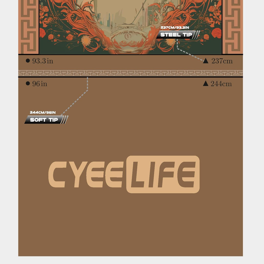 Cyeelife Carpet Mat 297 X 66cm, Mit Rutschfester Unterseite aus Gummi,Professionelle Dartmatte zum S