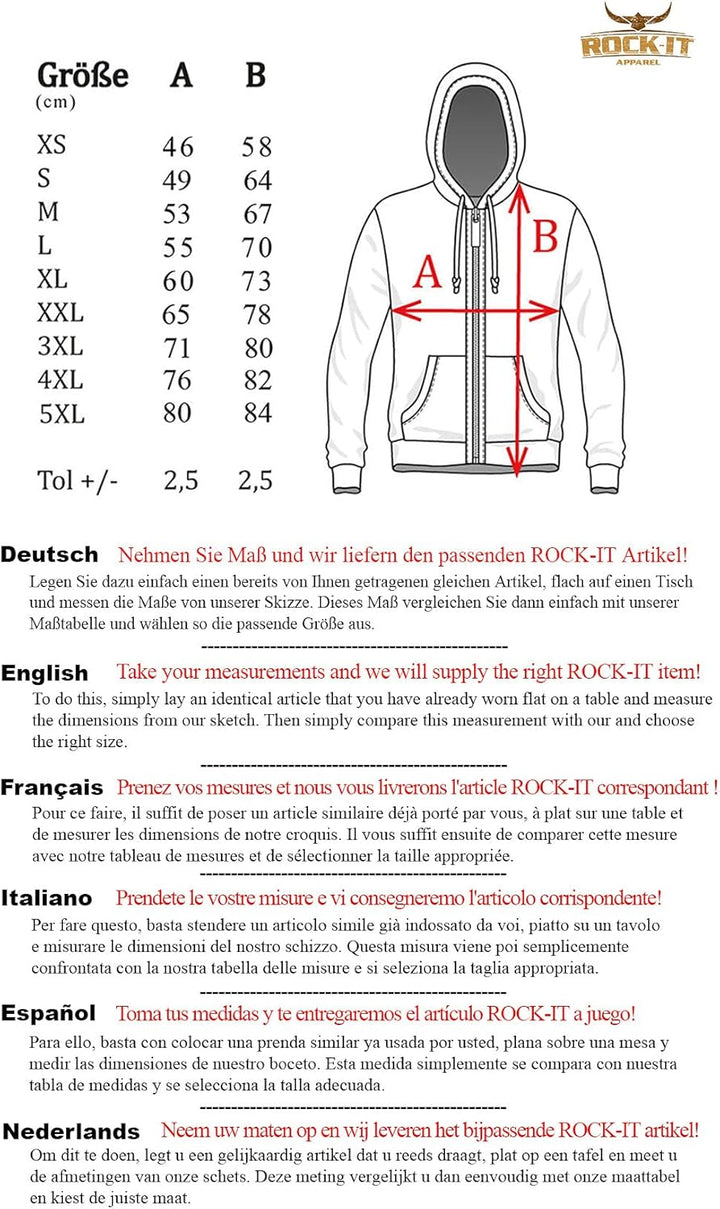 ROCK-IT Apparel® Herren Kapuzenpullover Athletic Solid - Hoody für Sport Freizeit - weiche leichte S