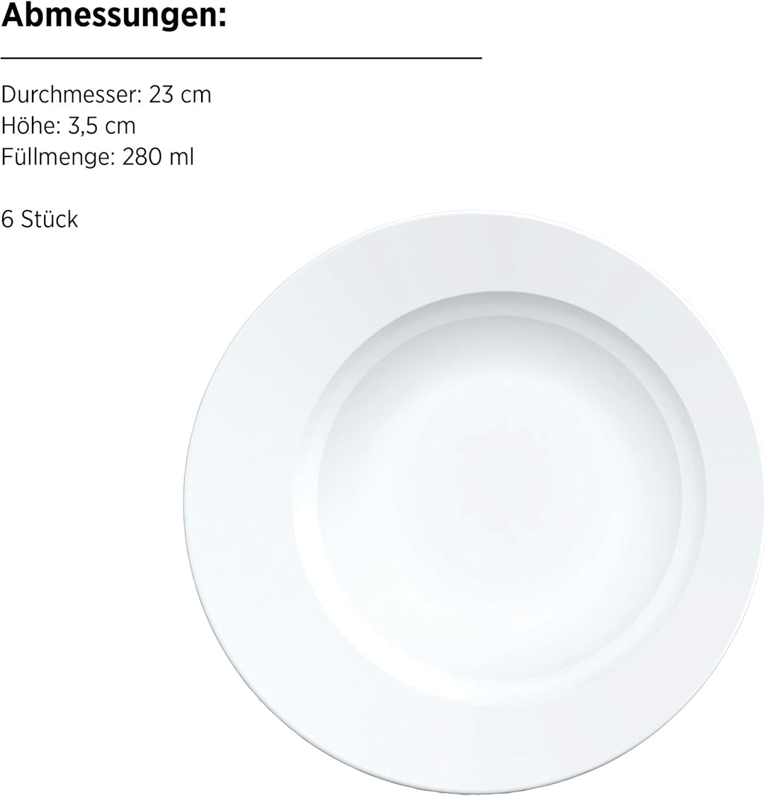MÄSER Suppenteller-Set, Porzellan Eclipse