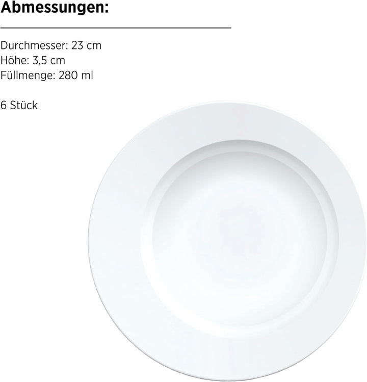 MÄSER Suppenteller-Set, Porzellan Eclipse