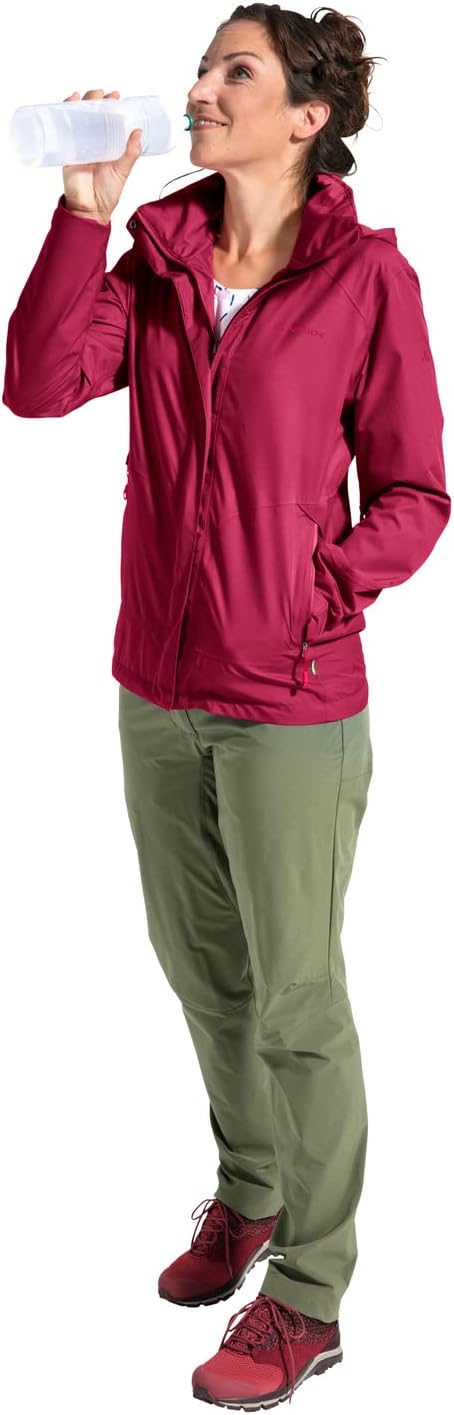 VAUDE Women's Elope Jacket - Outdoor Jacke Damen 44 Crimson Red, 44 Crimson Red