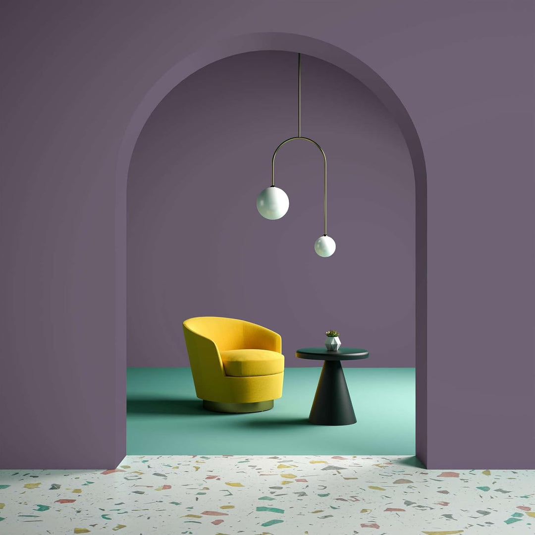 New Walls Premium Wandfarbe Violett, Mauve Liquid Luxury Dispersionsfarbe für Innenräume – 1 L 1000