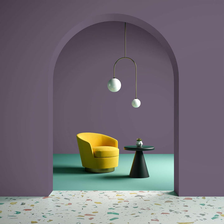 New Walls Premium Wandfarbe Violett, Mauve Liquid Luxury Dispersionsfarbe für Innenräume – 1 L 1000