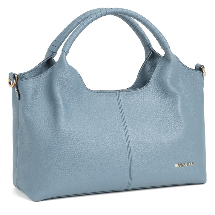 BOSTANTEN Damen Weiches Leder Handtaschen Gross Schultertasche Designer Frauen ledertaschen 2411-bla