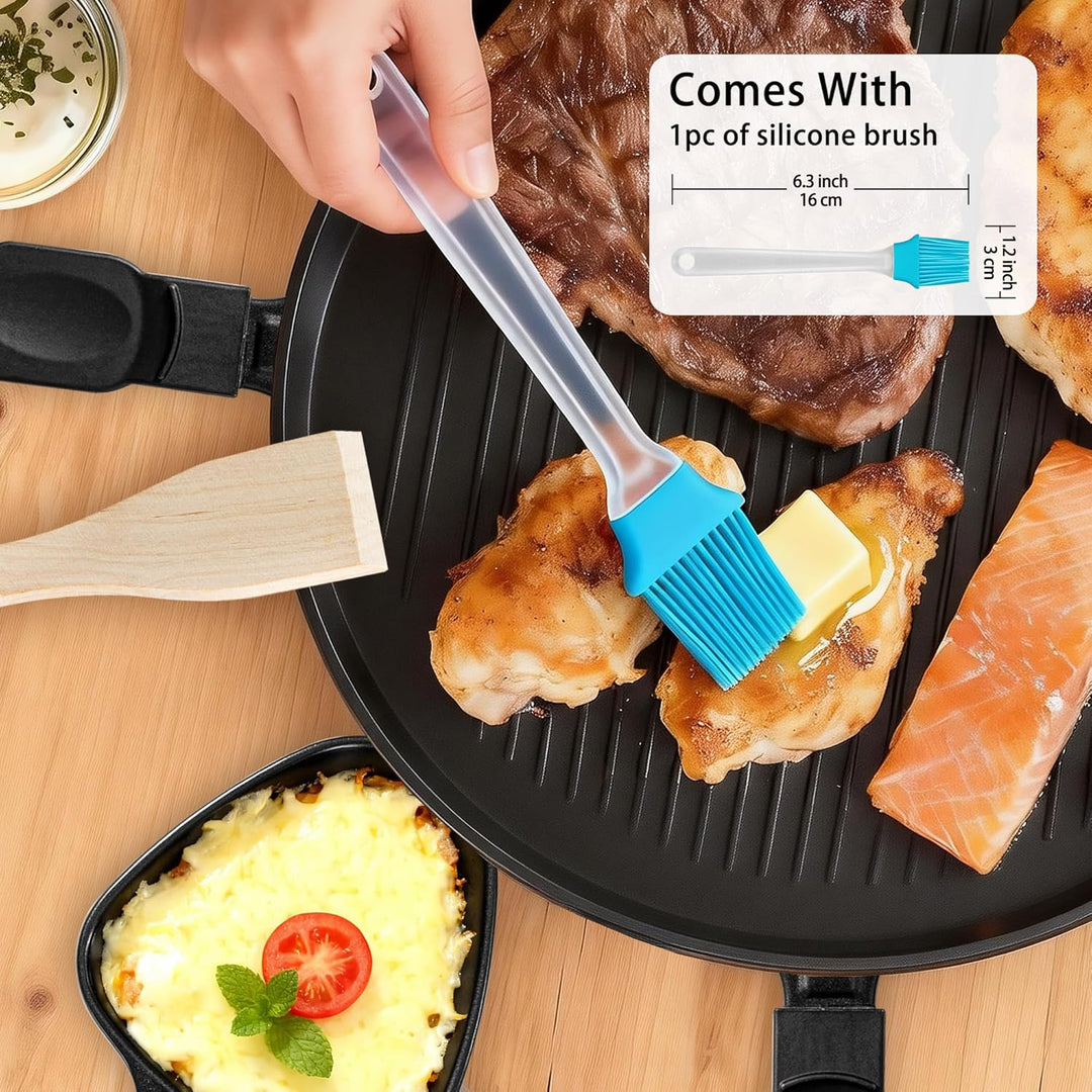 Kosmosta Pfännchen Mini 4 Stücke Antihaftbeschichtet Grill Pfännchen Dreieck Mini Raclette Grill mit