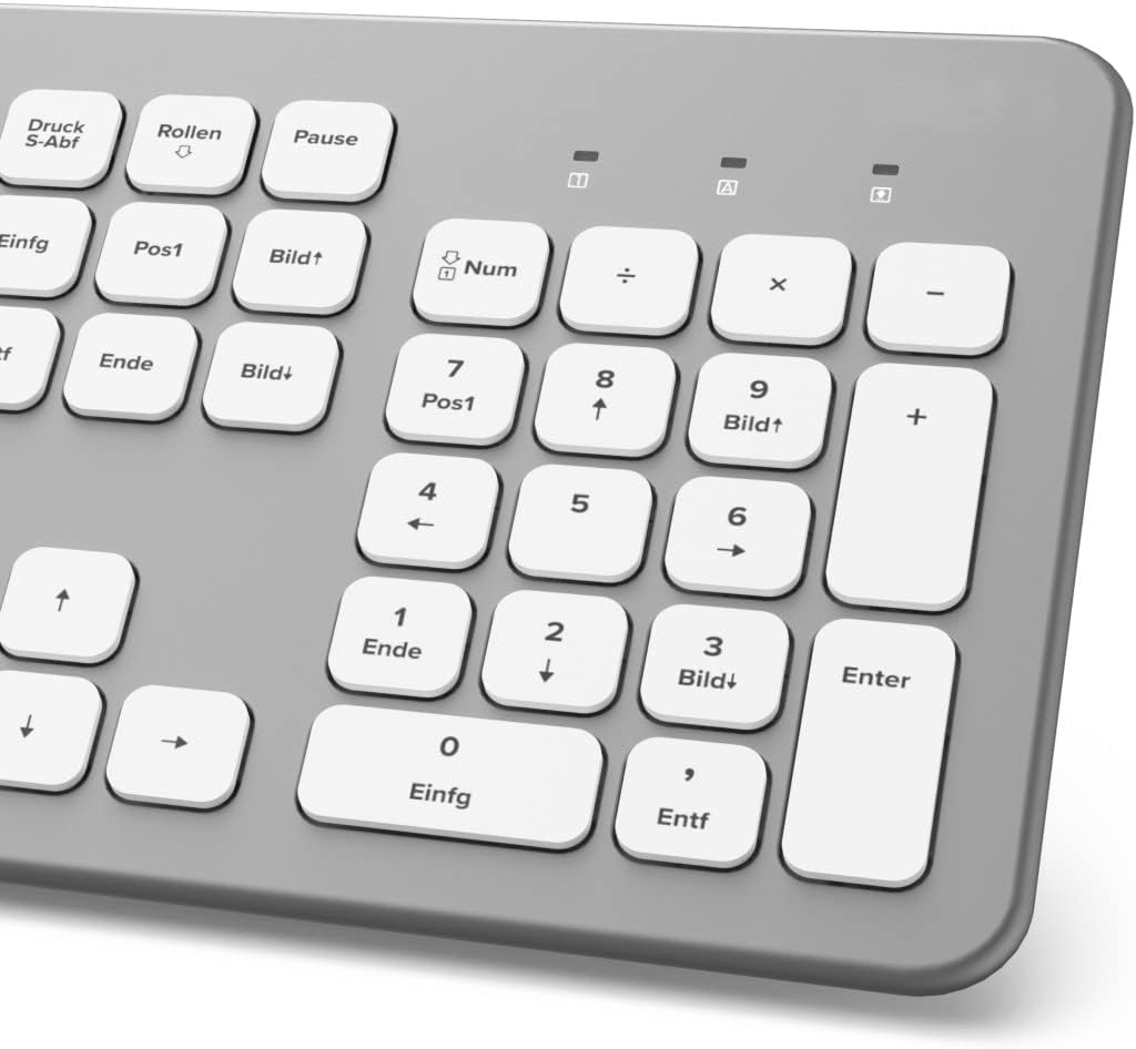 Hama Kabellose Tastatur "KW-700" (leise Tastatur, deutsches Tastenlayout QWERTZ mit Nummernblock für