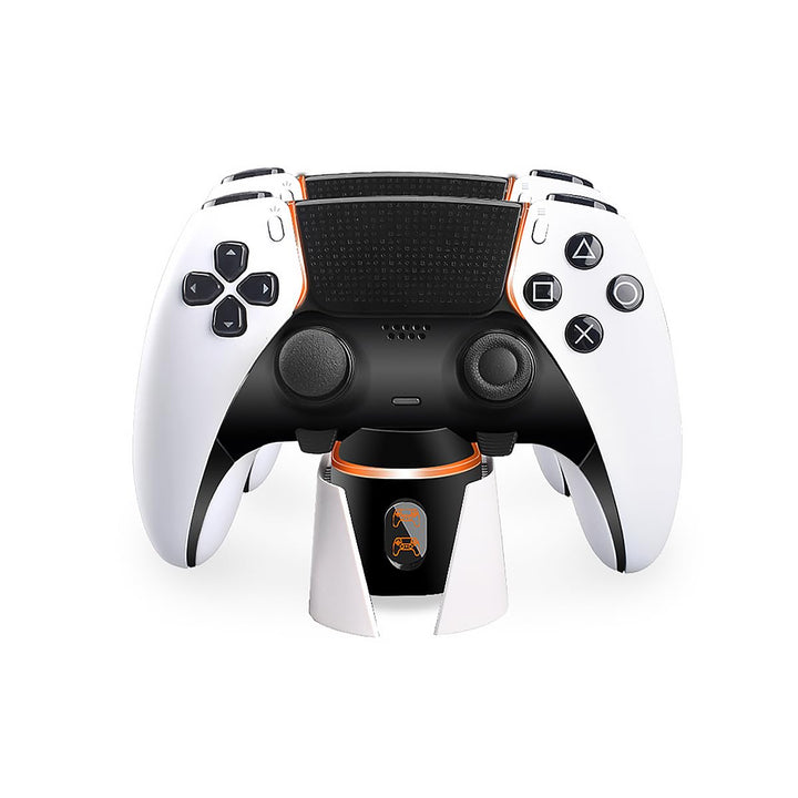POFET PS5 Schnellladestation für PS5 DualSense Controller Ladestation mit RGB-LED-Lichtanzeigen, Tri