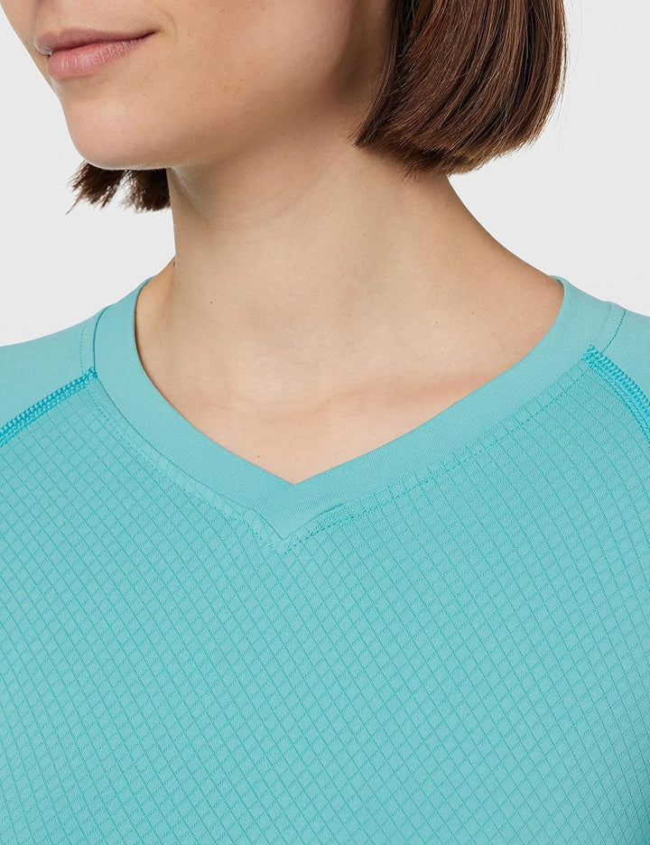 FALKE Damen Cool V Neck Funktionsshirt Kurzarmshirt für warme bis heisse Temperaturen Sportunterwäsc