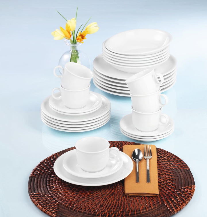 Suppenteller 22 cm Fahne 6 Stück Compact weiss uni 00007 von Seltmann Weiden