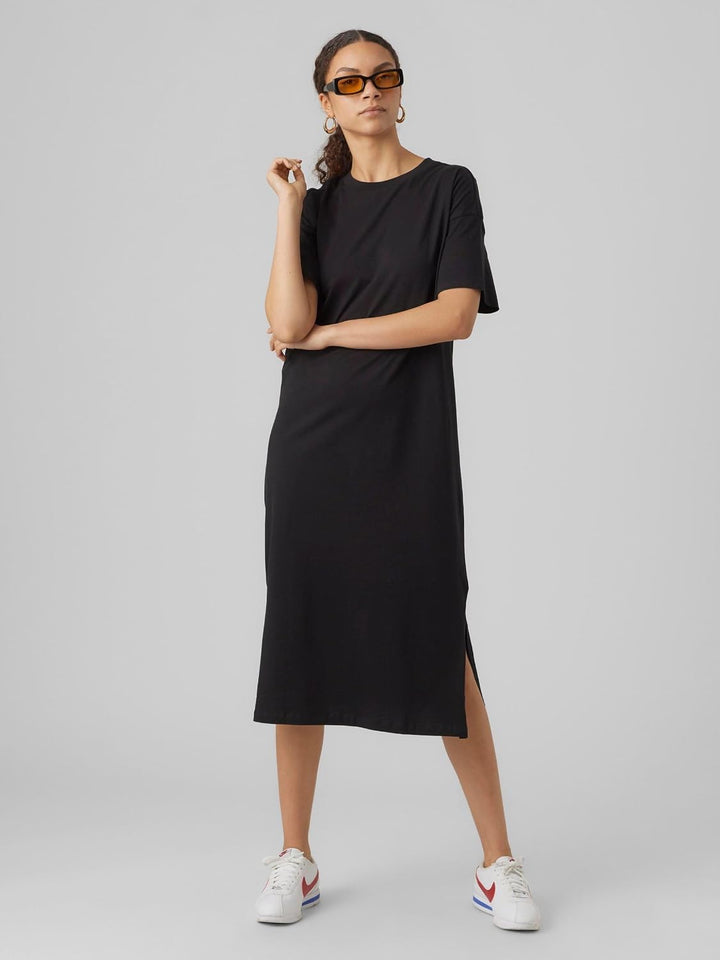 VERO MODA Damen Vmmolly Ss Oversize Calf Dress Noos Kleid XL Snow White, XL Snow White
