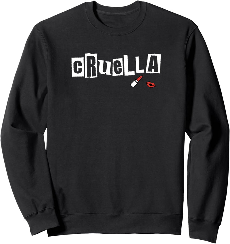 Disney Cruella Lipstick Logo Sweatshirt