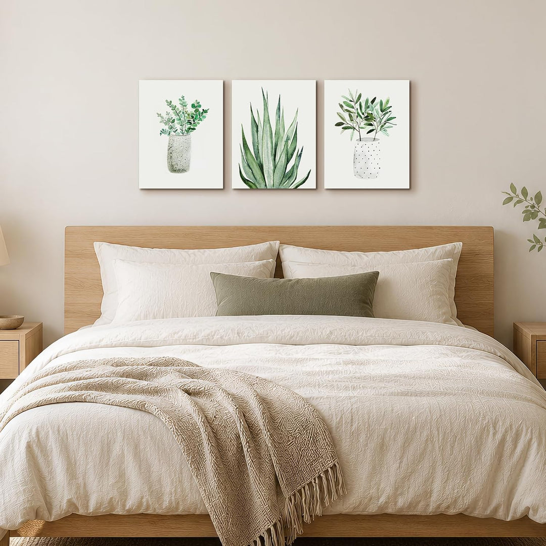 MHARTK66 Aloe Vera Grüne Pflanzen Bilder, Natur Wandbilder Wohnzimmer, Modern Kunstdruck Dekoratione