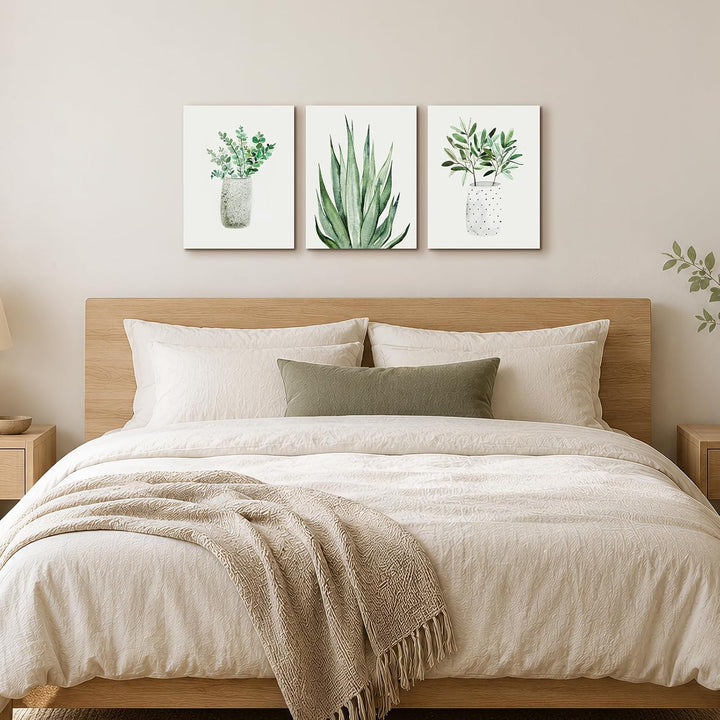 MHARTK66 Aloe Vera Grüne Pflanzen Bilder, Natur Wandbilder Wohnzimmer, Modern Kunstdruck Dekoratione
