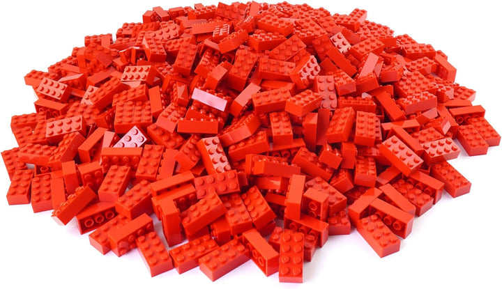 LEGO CITY - 50 rote Steine mit 2x4 Noppen