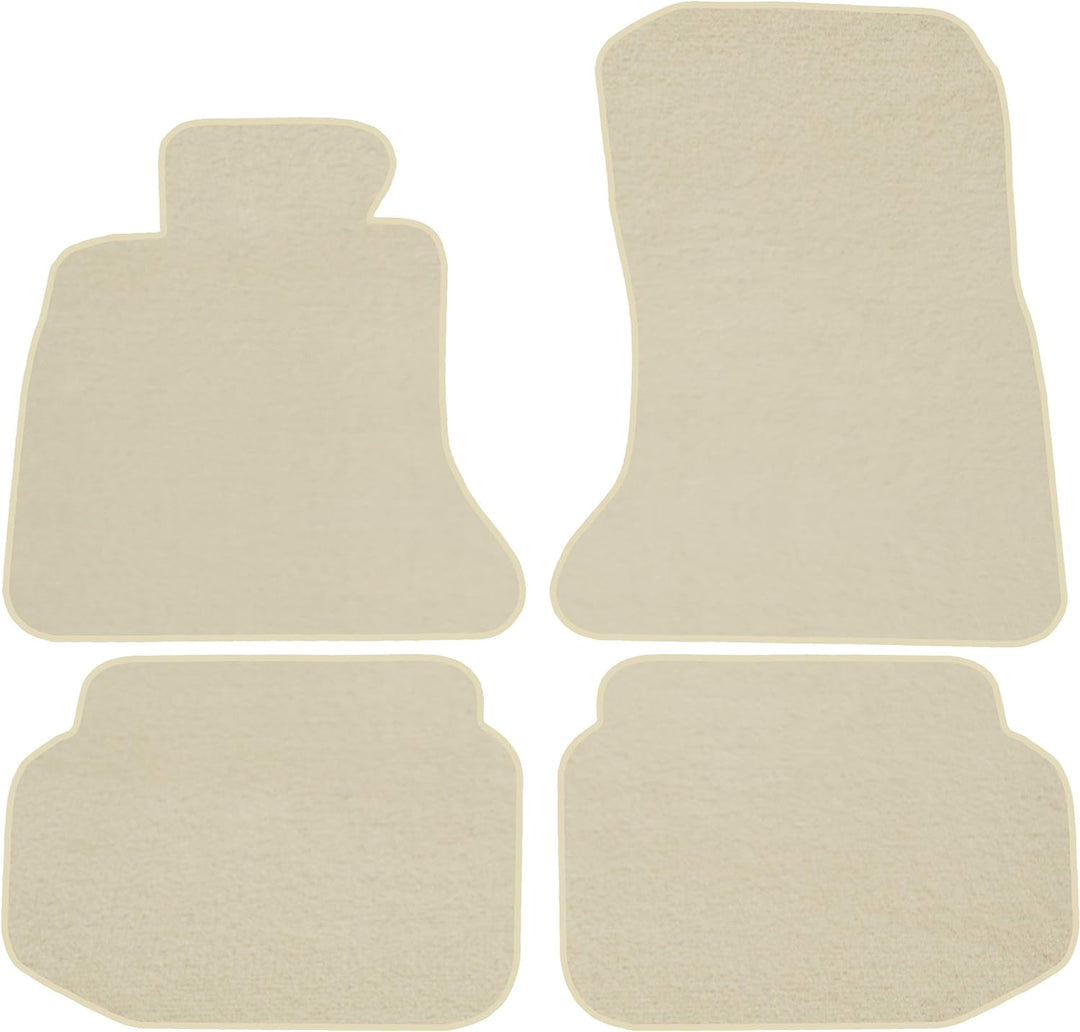 Beige Velour Fussmatten Satz für BMW 5 F10 / F11 (2010-2013) - Premium Qualität - 4-teilig - Passgen