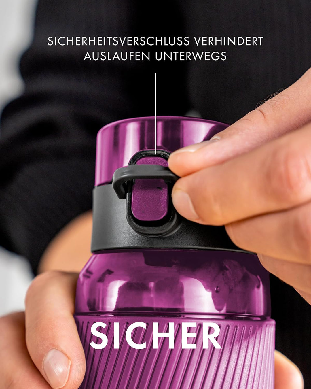 ZWILLING Trinkflasche BPA-frei, Wasserflasche für Fitness, Freizeit und Büro, Sportflasche aus Trita