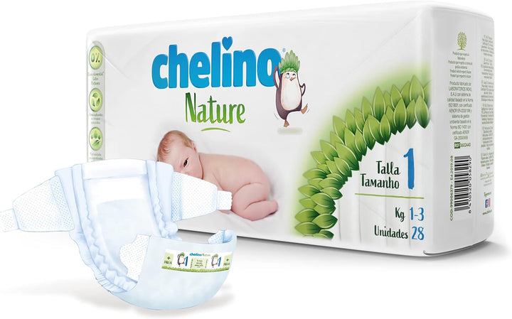 Chelino Nature Kinderwindel, Grösse 1 (1-3 kg), 252 Windeln