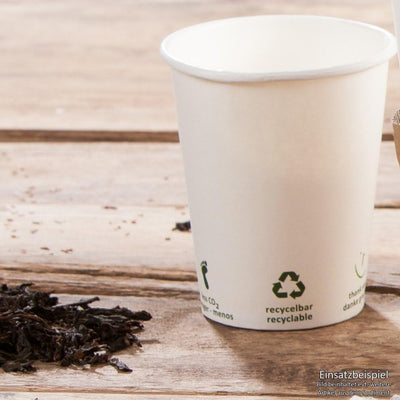 BIOZOYG Bio Kaffeebecher Pappe I Kompostierbares und biologisch abbaubares Geschirr I Trinkgefäss Ka