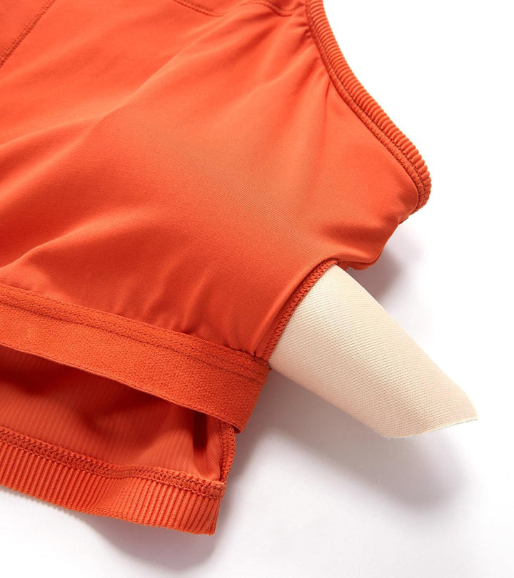 DOBREVA Damen Bikini Oberteil Hoher Hals Badeanzug Racerback Ribbed Gepolsterte Swim Crop Top 44 Son