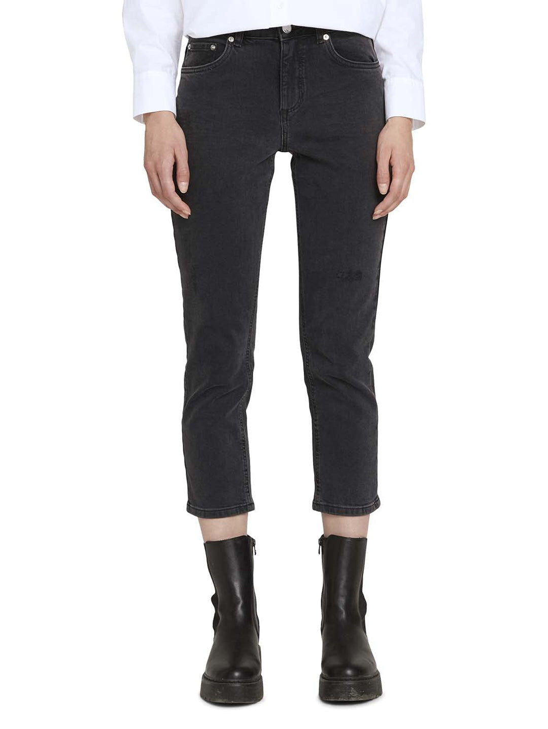 TOM TAILOR Damen Kate Straight Jeans 31W / 28L 10240 - Black Denim, 31W / 28L 10240 - Black Denim