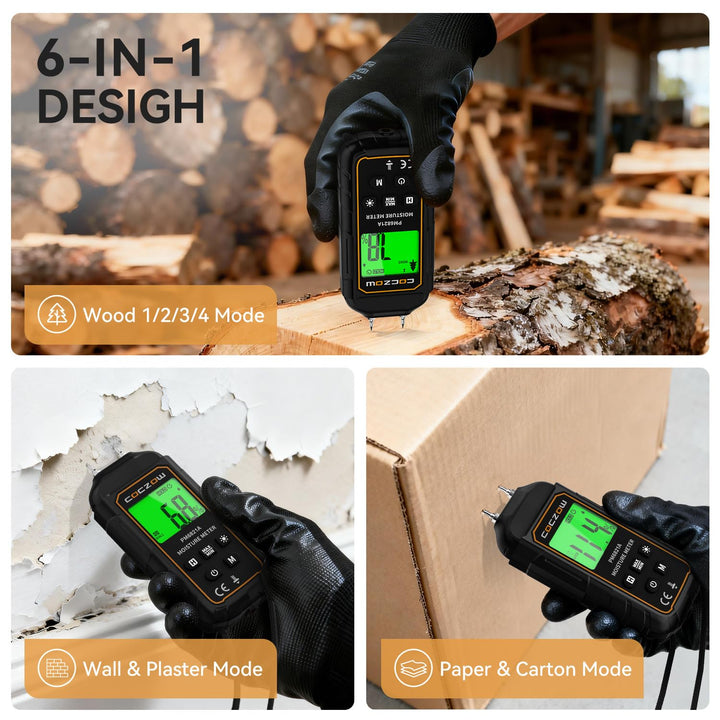 Feuchtigkeitsmessgerät, Feuchtigkeitsmesser Mit Batterie und LCD-Display, geeignet für die schnelle