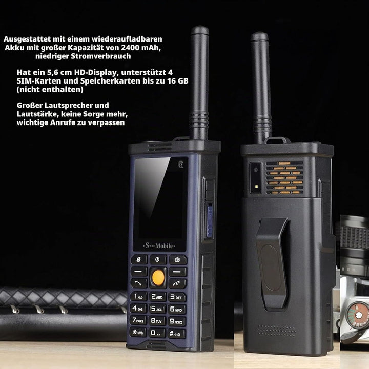 Handy ohne Vertrag für Senioren, 2G Senioren Handy mit Grosser Taste, Abnehmbarer Antenne, Lauter La