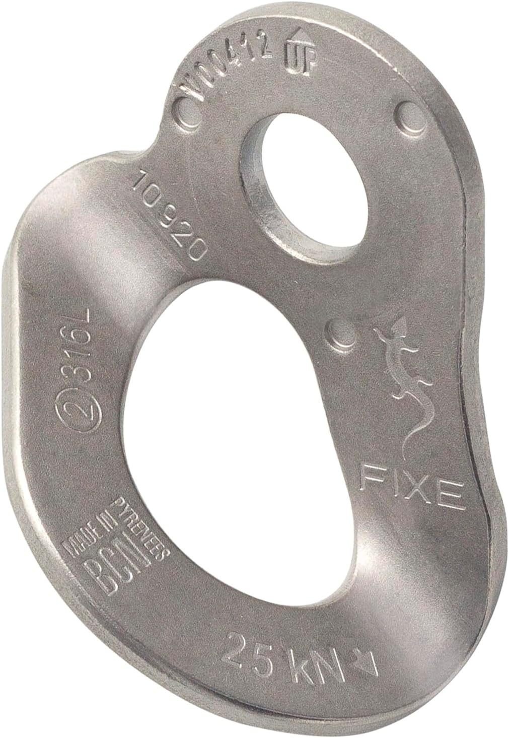 Fixe Fixe1 Hanger 12mm 20 Pack Grau - Robuste Edelstahl Bohrhakenlasche, 20 Stück, Grösse 12 mm - Fa