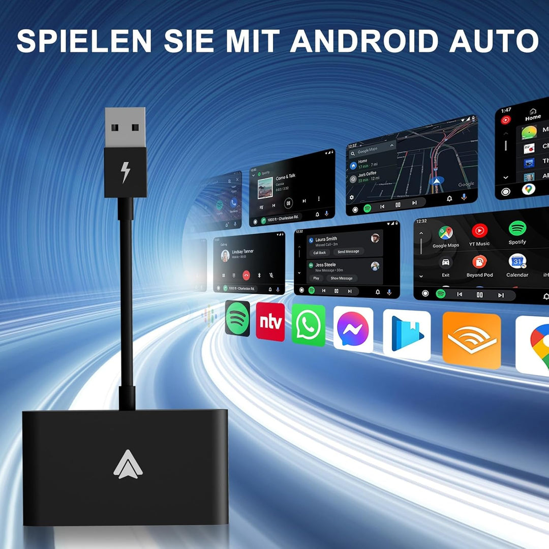 Android Auto Wireless Adapter, Android Auto Adapter für Werkseitig Verkabeltes auf Wireless, Kompati