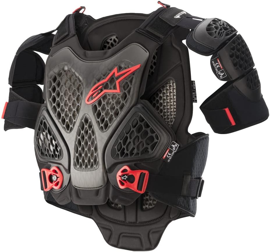 Alpinestars A-6 Brustprotektor XL/XXL XL-XXL BLACK ANTH RED, XL-XXL BLACK ANTH RED