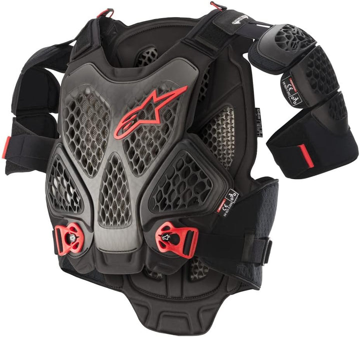 Alpinestars A-6 Brustprotektor XL/XXL XL-XXL BLACK ANTH RED, XL-XXL BLACK ANTH RED