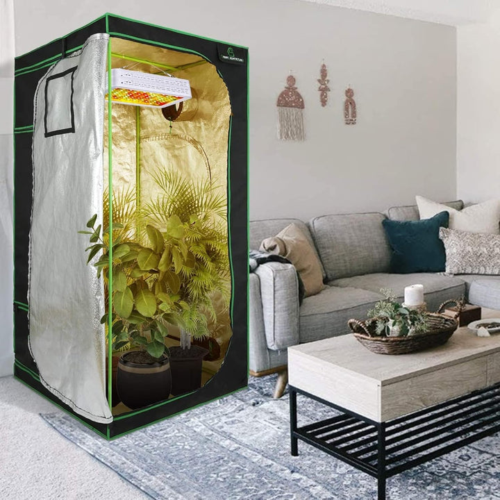 GreenArchitecture GA Grow Zelt 90x90x180 cm (35x35x70) Reflektierendes Mylar-Hydrokultur-Gewächshaus