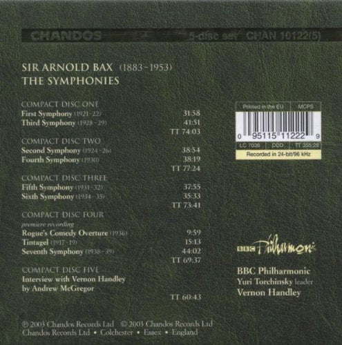 Arnold Bax: Die Sinfonien / Rogue's Comedy Ouverture / Tintagel, Audio-CD