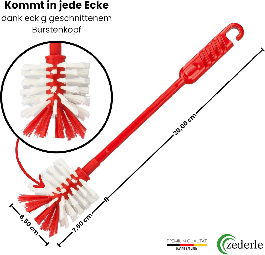 zederle 3X Mixtopf-Spülbürste, Reinigungsbürste für Thermomix, Monsieur Cuisine, Bosch Cookit, Reini