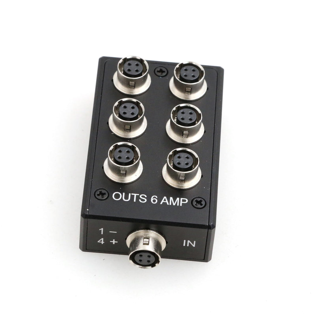ZBLZGP Power Hub Splitter Box Hirose 4 Pin Power Outs 6 A für Sound Geräte 688 633 Zoom F8 Kamera