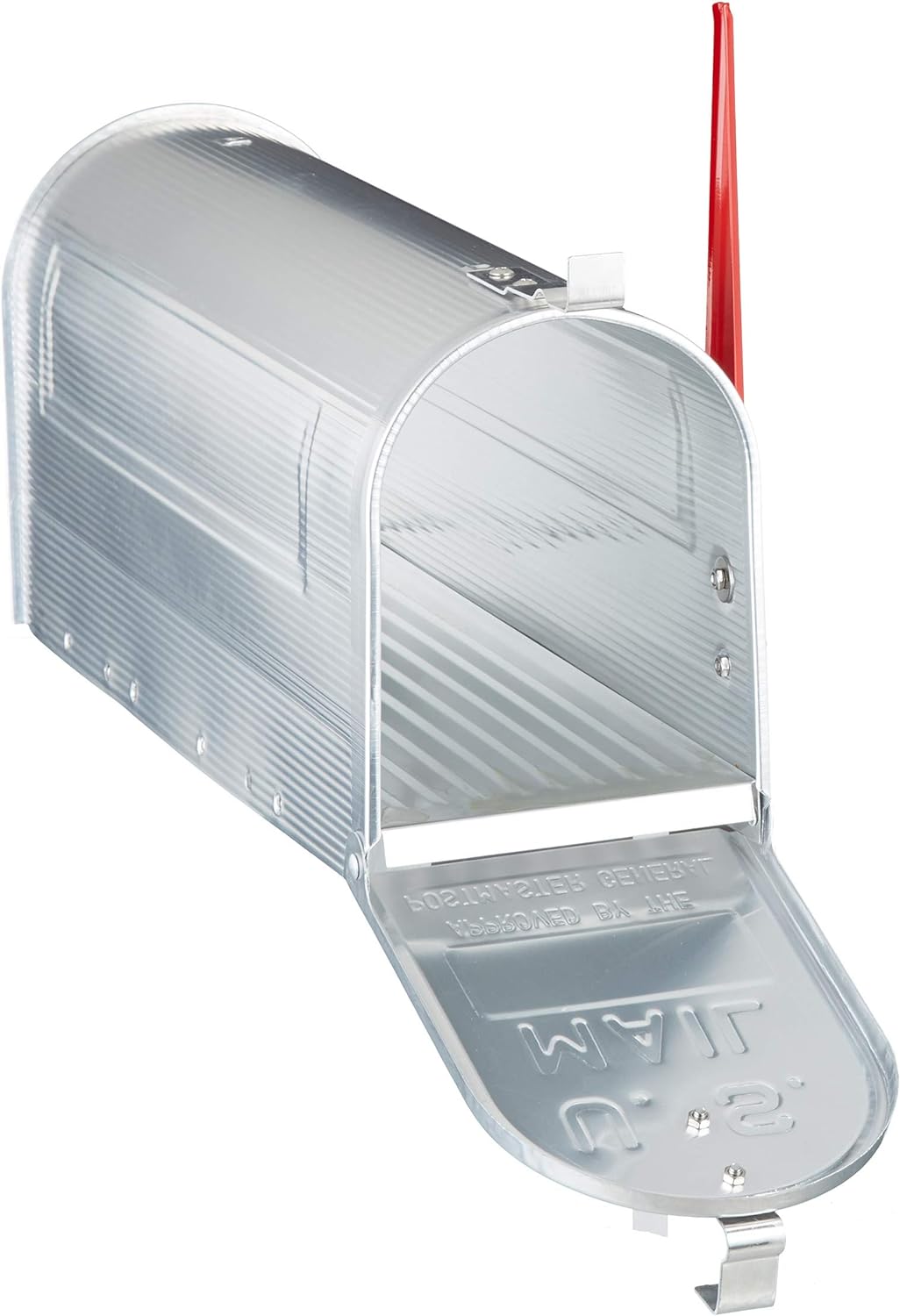 Relaxdays Amerikanischer Briefkasten, Aluminium, Original US Mailbox, Fahne, Nostalgie, HxBxT: 22 x