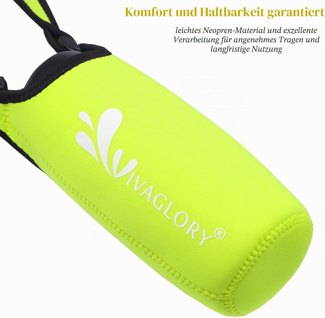 VIVAGLORY hundetrinkflasche &amp; wasserflaschenhalter mit Schultergurt-Kombi, Hunde Trinkflasche &amp; Wass