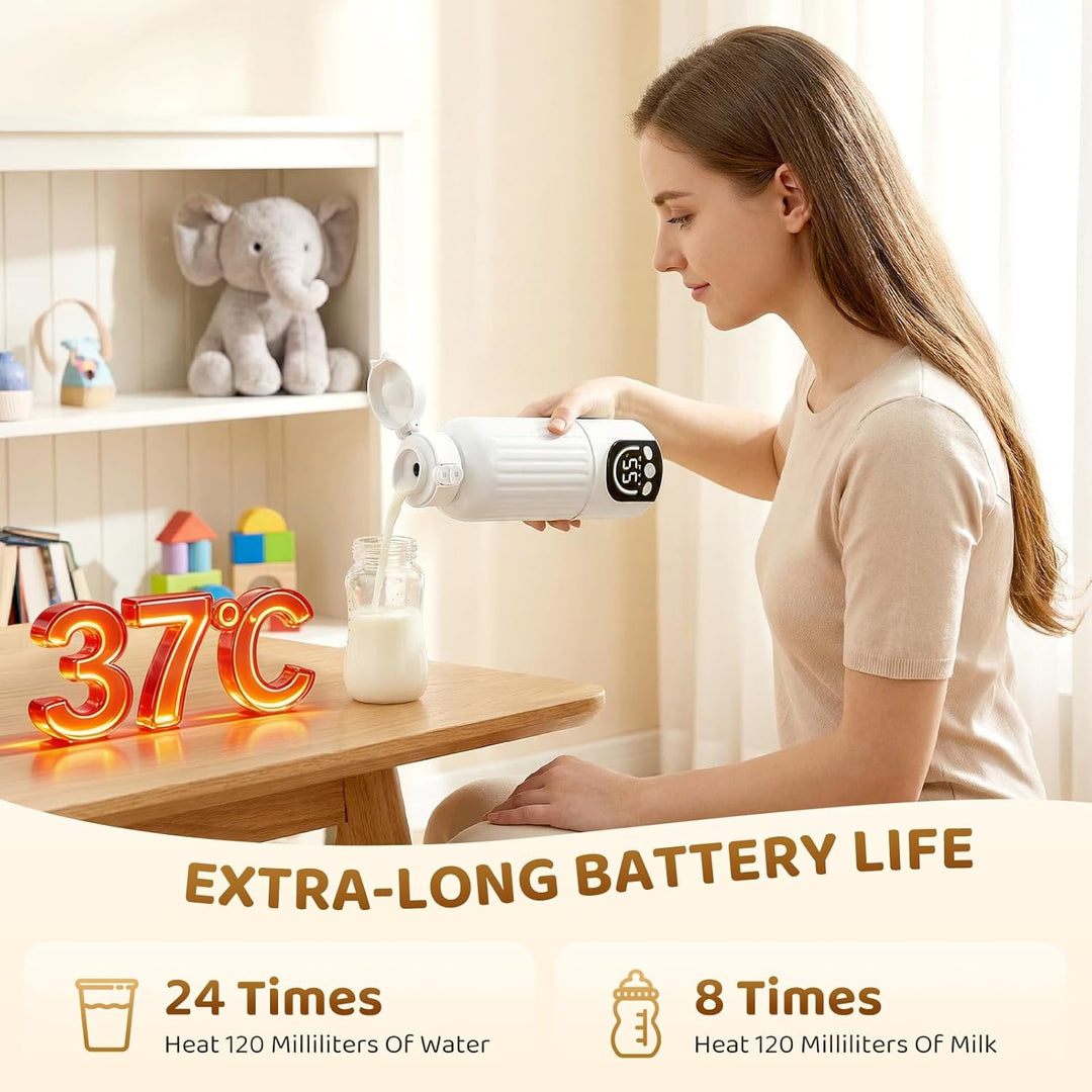 500ml Flaschenwärmer Baby Unterwegs, Tragbarer Flaschenwärmer Baby, mit Desinfektionsfunktion, 140W