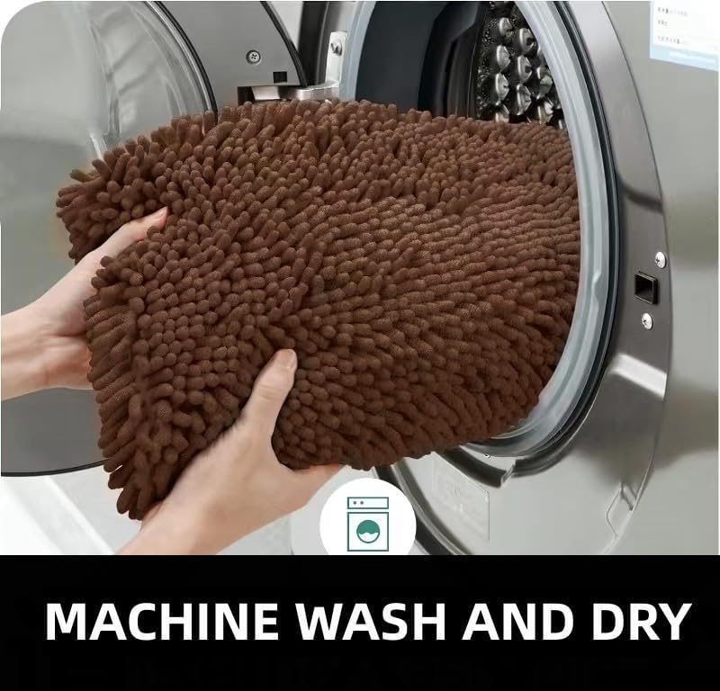 Saugfähige Chenille Fussmatte für den, rutschfeste Badematte, schlammiger Hund, waschbare Matte, sch