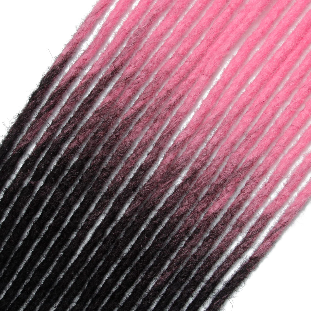 Dünne 0.6cm Synthetische Dreadlock Extensions Handgemacht 24 Zoll 20 Stränge Häkelhaar Lange Häkelzö