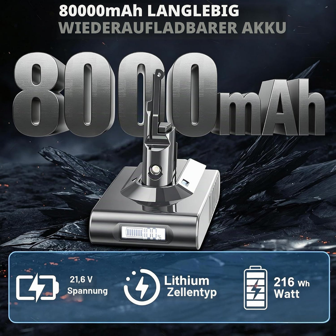 Bonadget Verbesserter V8 8.0Ah / 8000mAh SV10 Akku Kompatibel mit V8 Absolute Animal Fluffy Motörhea