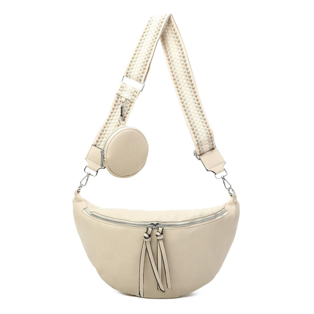 XXL Tasche Bauchtasche Hüfttasche Crossbody Schultertasche Umhängetasche Kunstleder Gürteltasche Cro