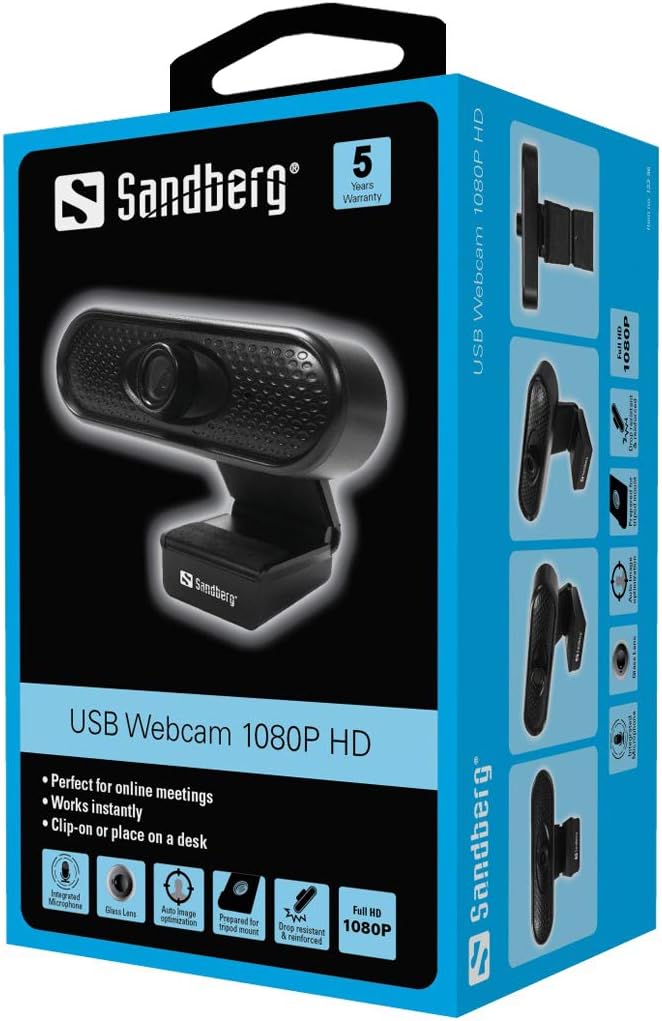 Sandberg USB Webcam 1080P HD