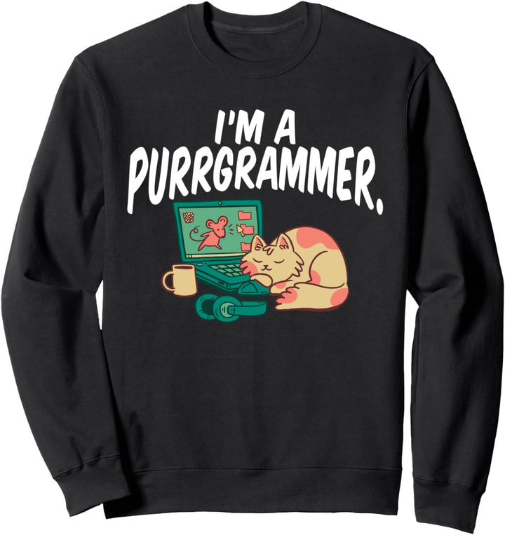 Ich bin ein Purrgrammer - Funny Programmer Developer sagt Sweatshirt
