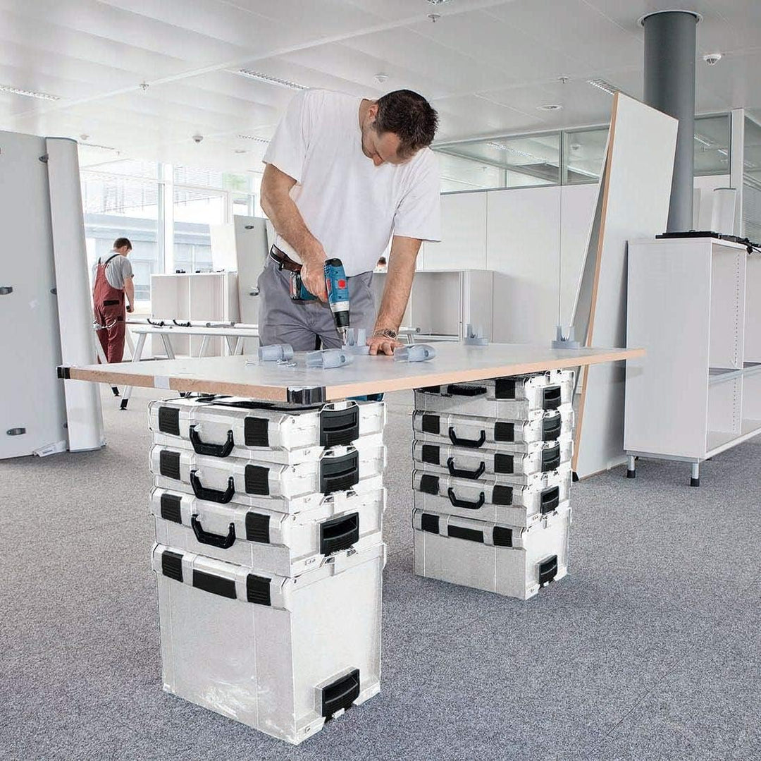 Bosch Sortimo L BOXX 136 3er Set | Grösse 2 grau | Werkzeugkoffer Kunststoff | Professioneller Werkz